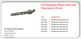 Compression Plate and Lock Olecranal 3.5mm 